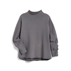Frank & Eileen‎ Women's Size S Effie Funnel Neck Capelet Cotton Raw Cut